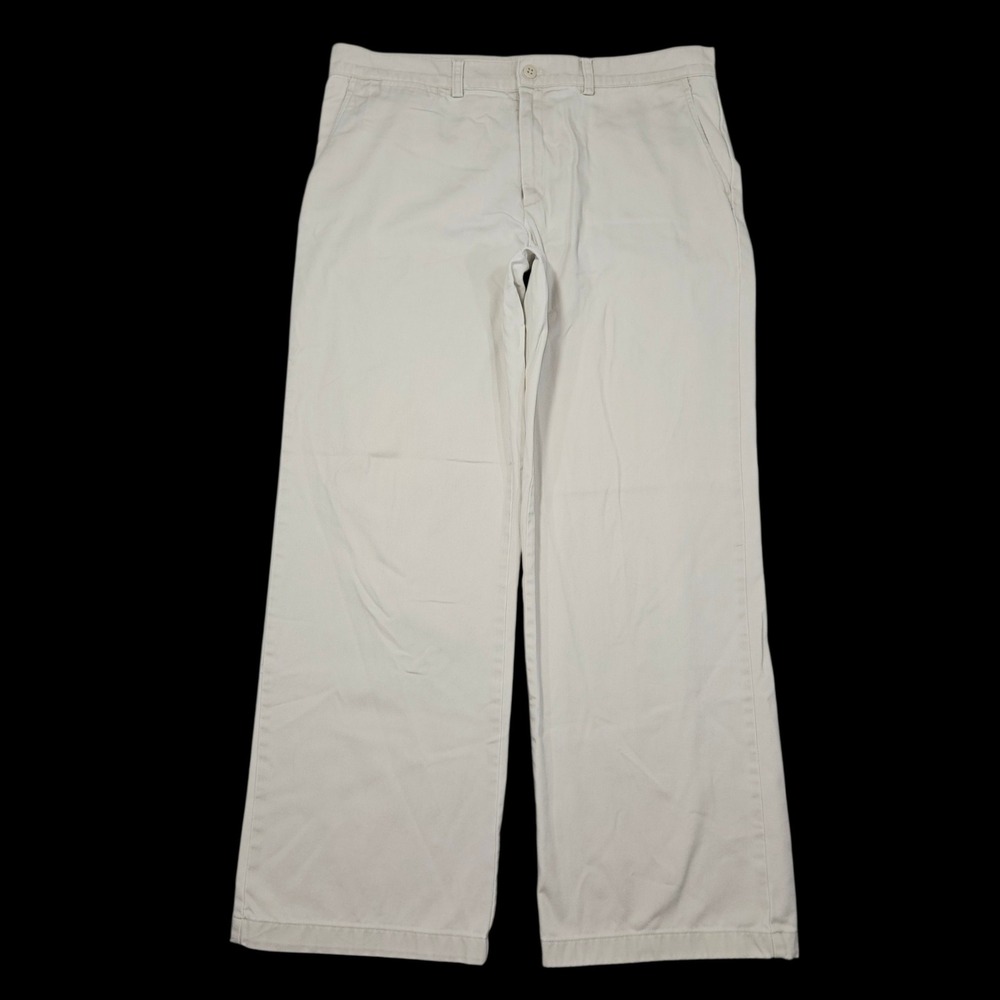 Ralph Lauren VTG Classic Chino Polo Pants Khaki Beige Sz 33x28 Wide Leg